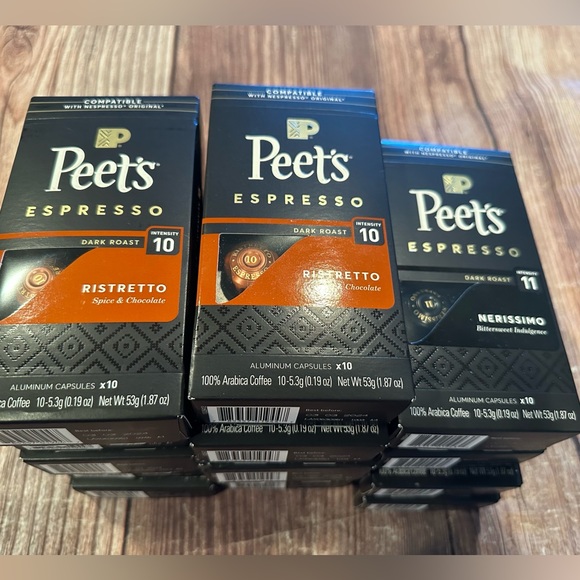NIB Lot of 14 Boxes Peet's Espresso Dark Roast Capsules 
10ct/1.87oz/box - Picture 1 of 12